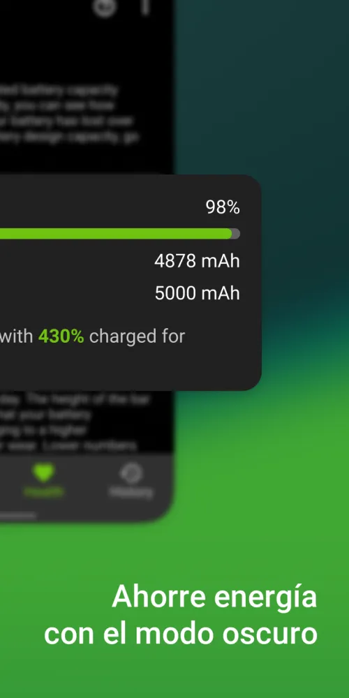 Captura de la aplicación Accu​Battery