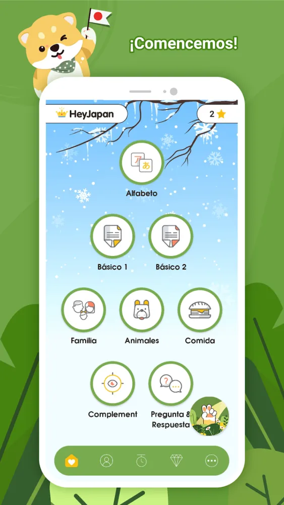 Captura de la aplicación HeyJapan