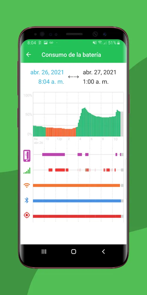 Captura de la aplicación Battery Widget % Level Plus