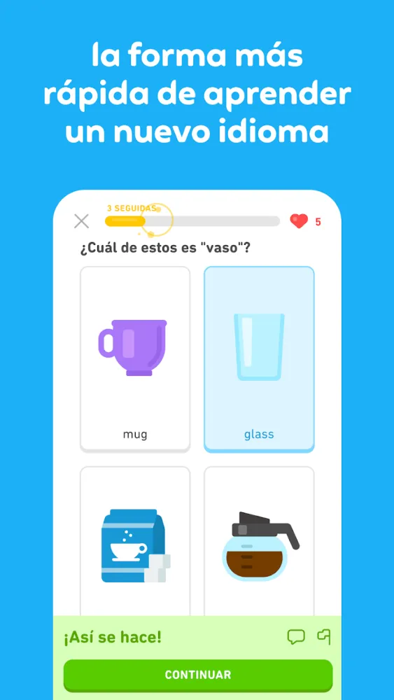 Captura de la aplicación Duolingo: Aprende Idiomas