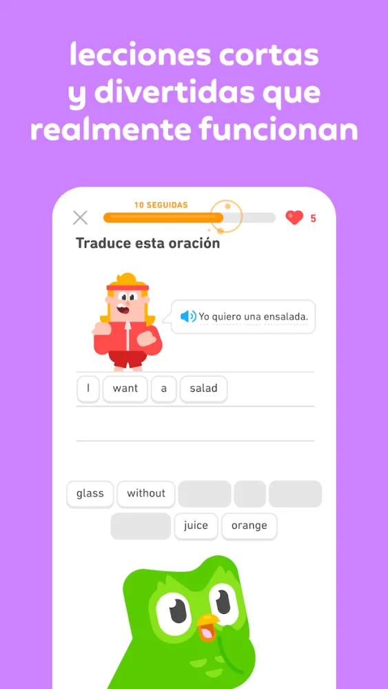 Captura de la aplicación Duolingo: Aprende Idiomas