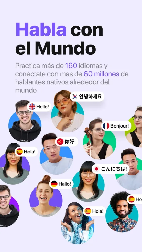 Captura de la aplicación HelloTalk 