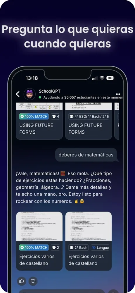Captura de la aplicación Knowunity | Apuntes y IA