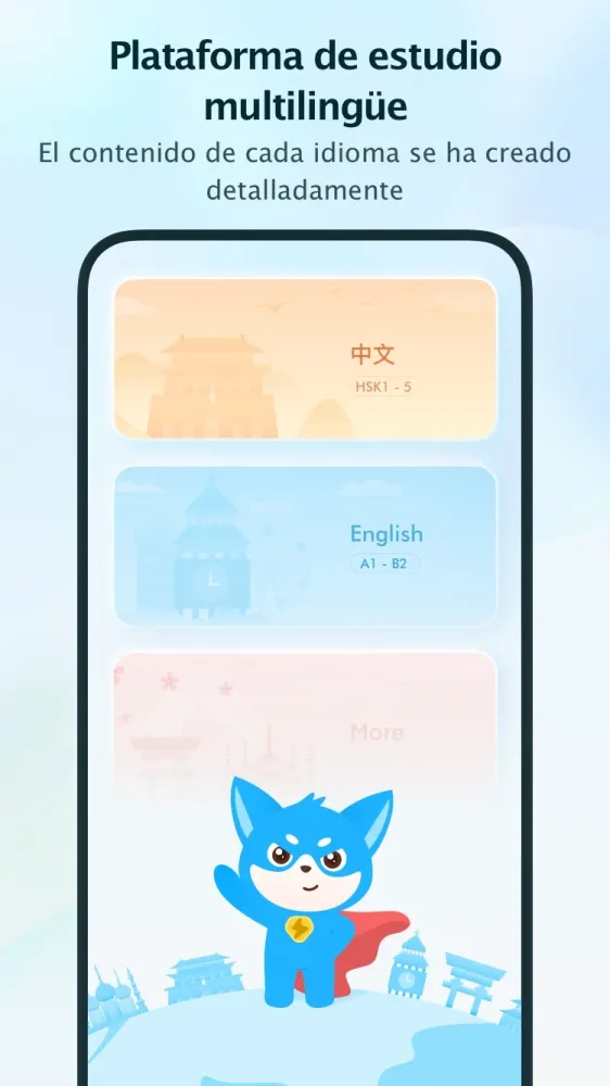 Captura de la aplicación SuperLingo