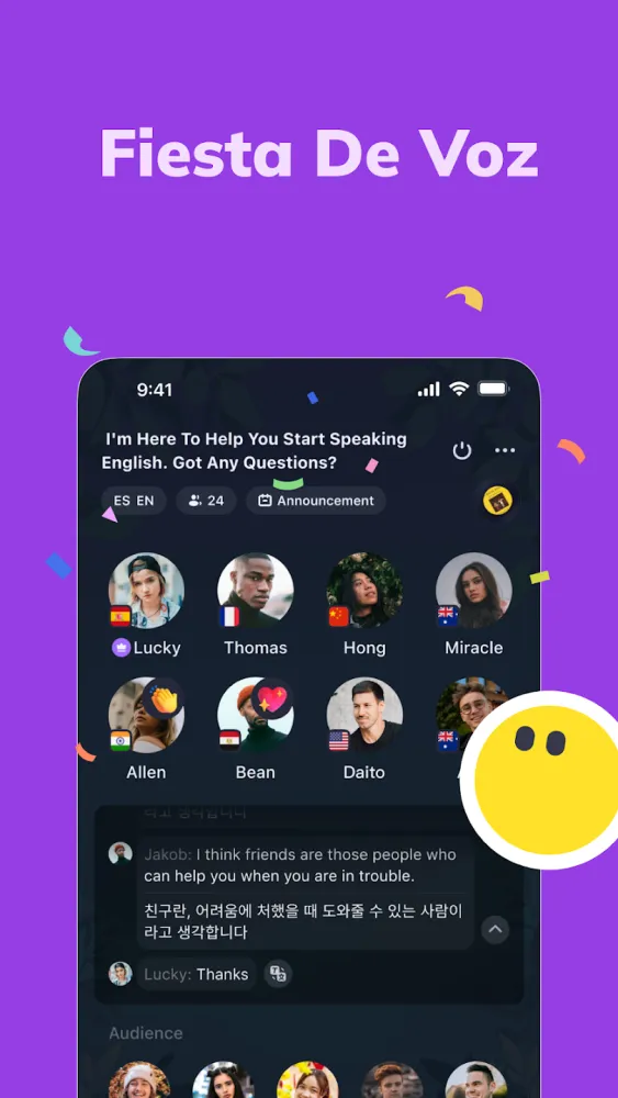 Captura de la aplicación TalkIn 