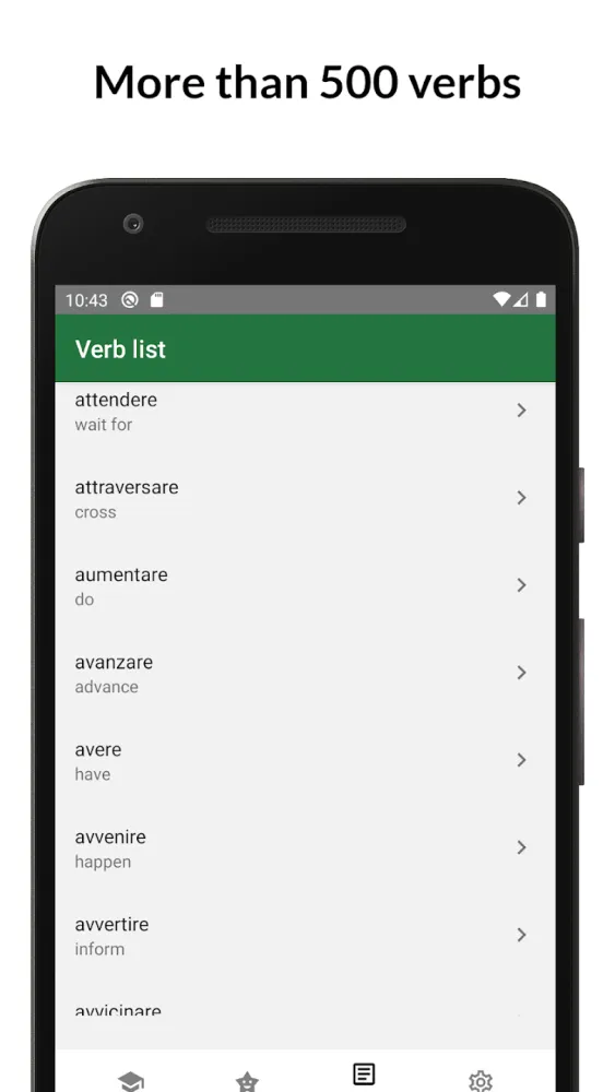 Captura de la aplicación Verbare