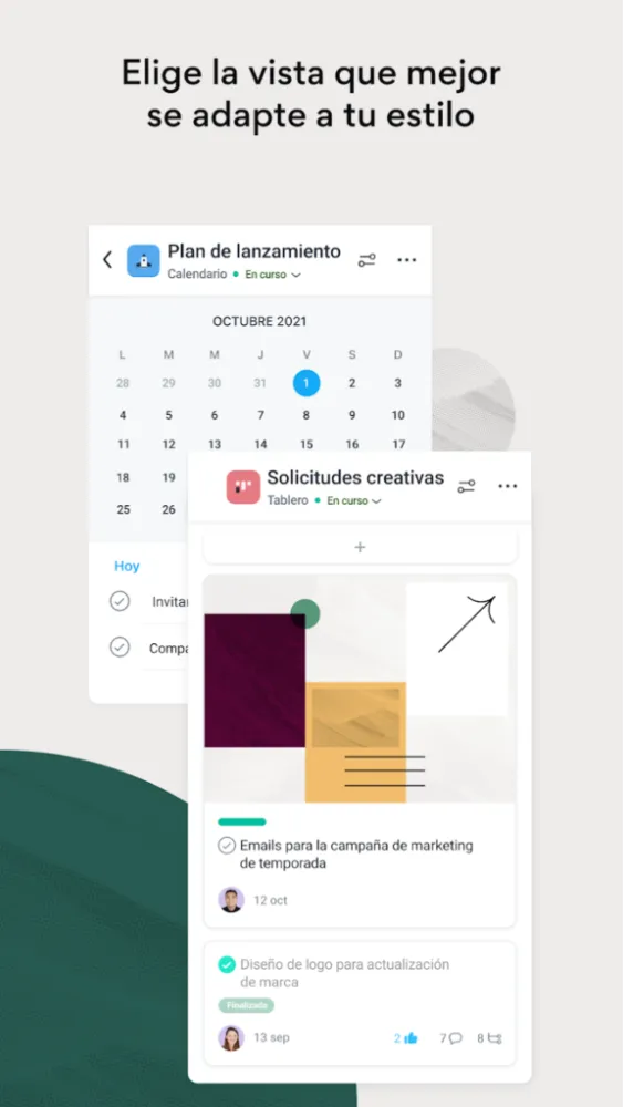Captura de la aplicación Asana