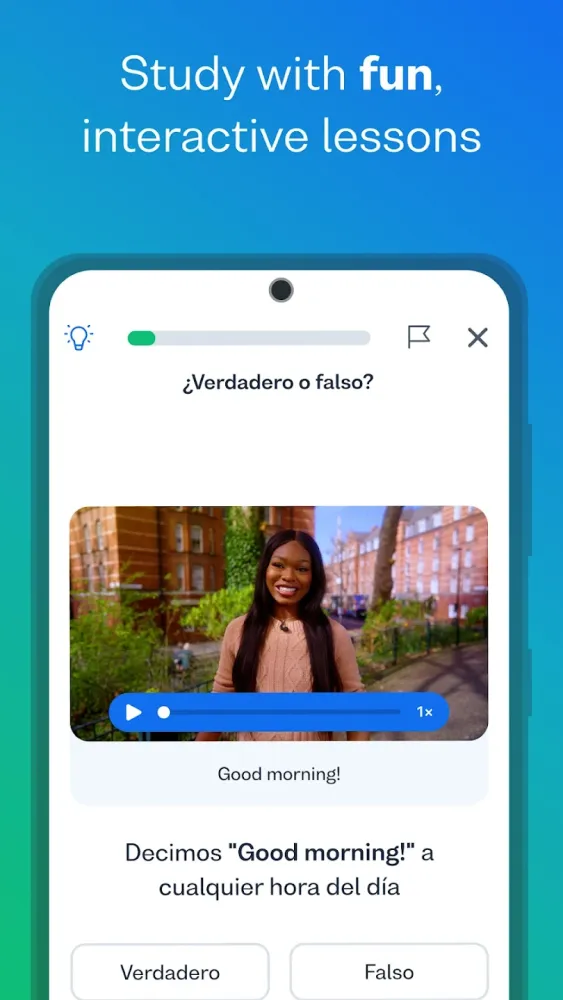 Captura de la aplicación Busuu