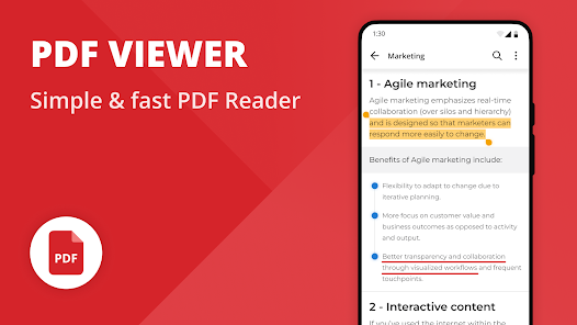 captura de la app lector de pdf