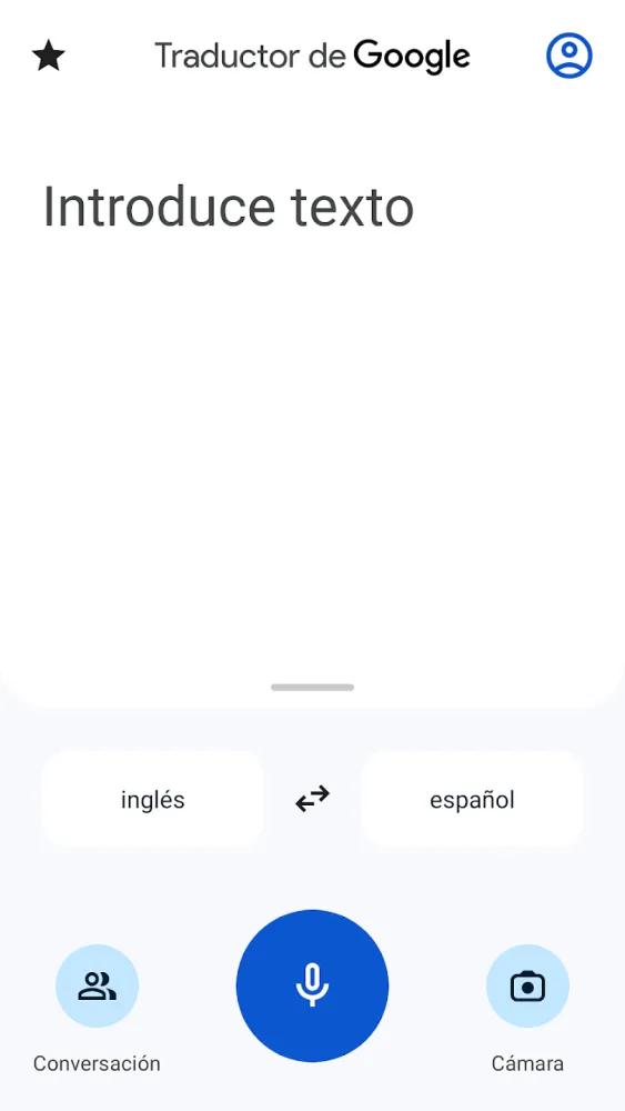 Capturas de la app traductor