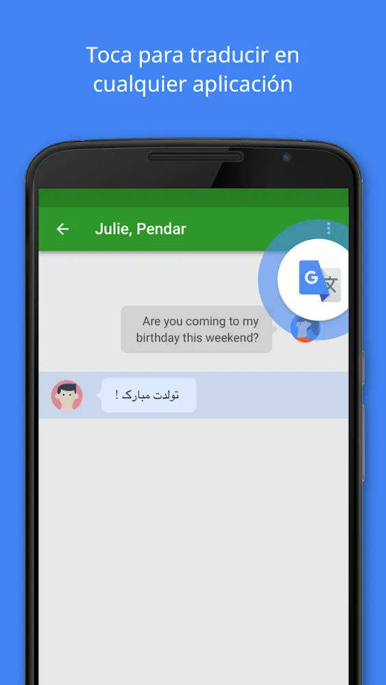 Capturas de la app traductor