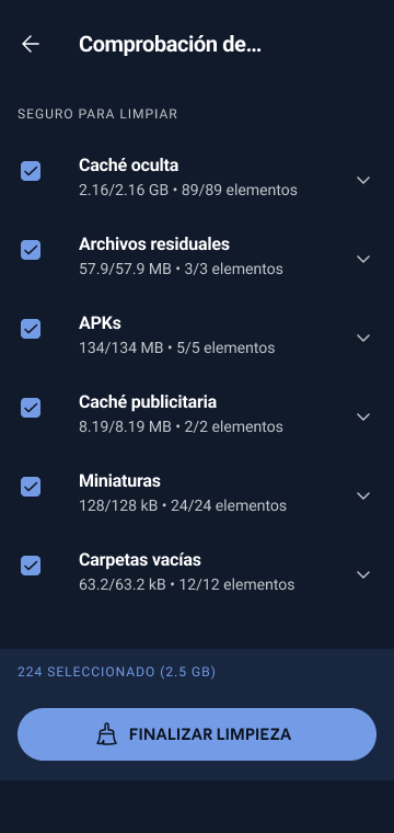 Captura de la aplicación CCleaner