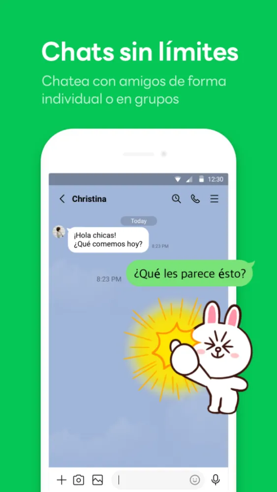 Captura de la aplicación Line
