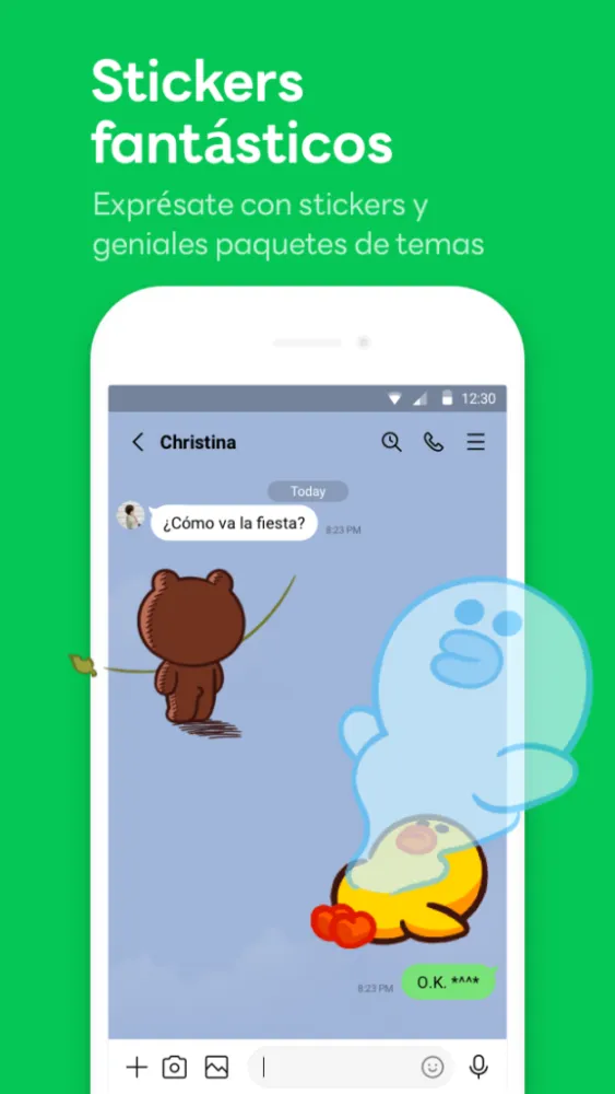 Captura de la aplicación Line