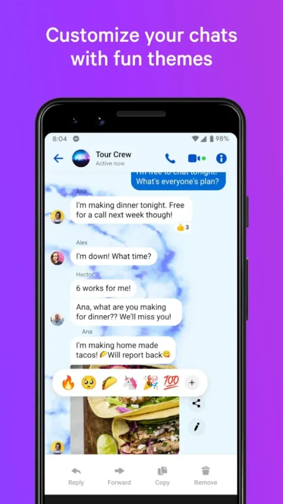 Captura de la aplicación Facebook Messenger