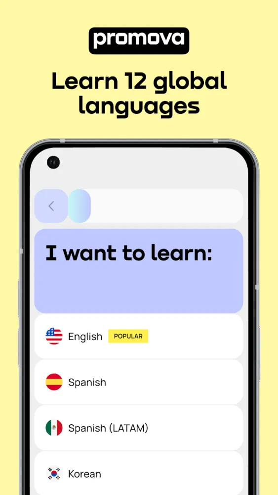 Captura de la aplicación Promova