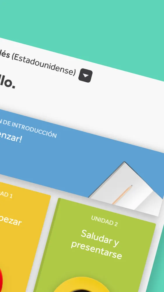 Captura de la aplicación Rosetta Stone