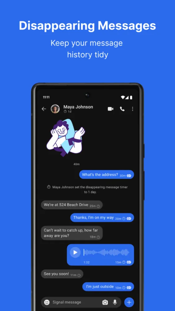 Captura de la aplicación Signal