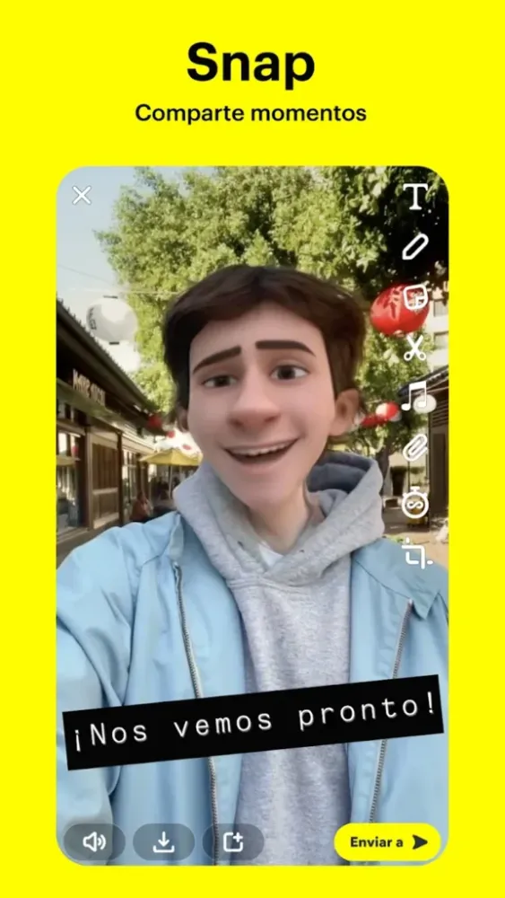 Captura de la aplicación Snapchat