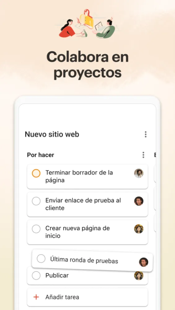Captura de la aplicación Todoist