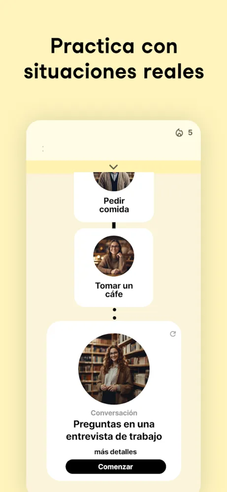 Captura de la aplicación Univerbal