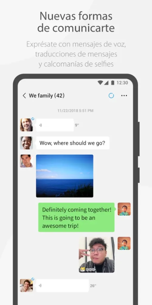 Captura de la aplicación WeChat