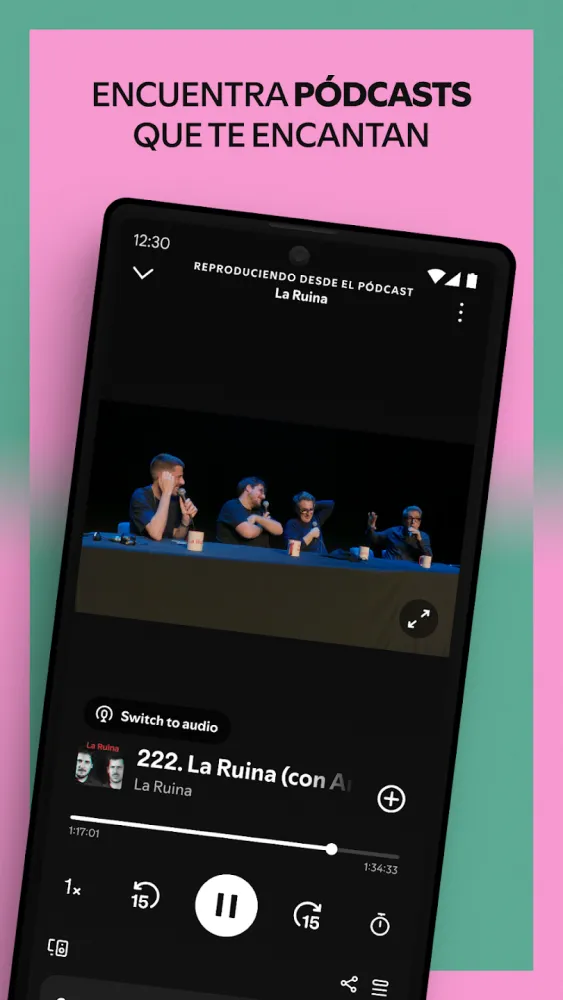 Captura de la aplicación Spotify
