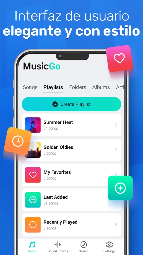 Captura de la aplicación MusicGo