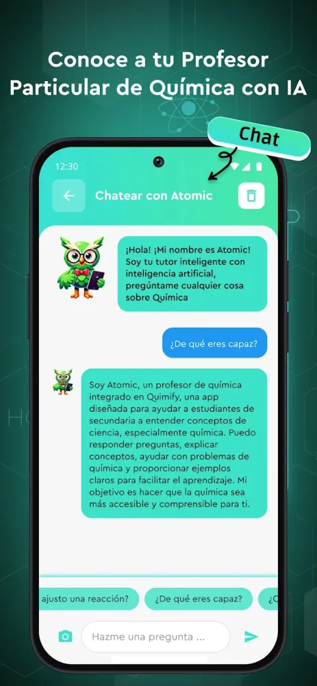Captura de la aplicación Quimify