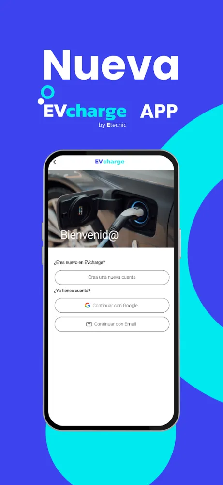 Captura de la aplicación EVcharge