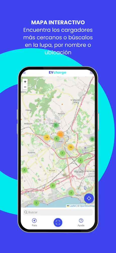 Captura de la aplicación EVcharge