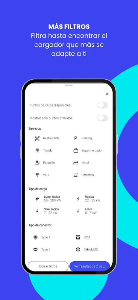 Captura de la aplicación EVcharge