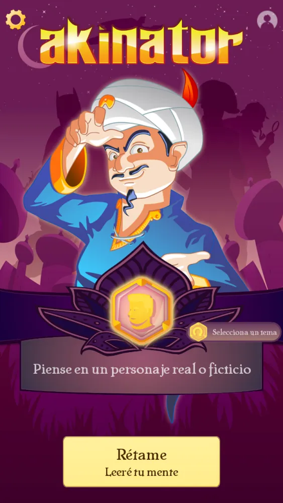 Captura de la aplicación Akinator