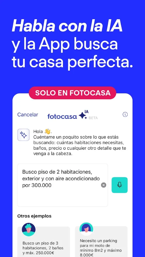 Captura de la aplicación Fotocasa