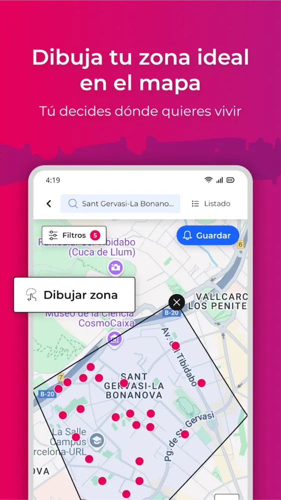 Captura de la aplicación Yaencontre 